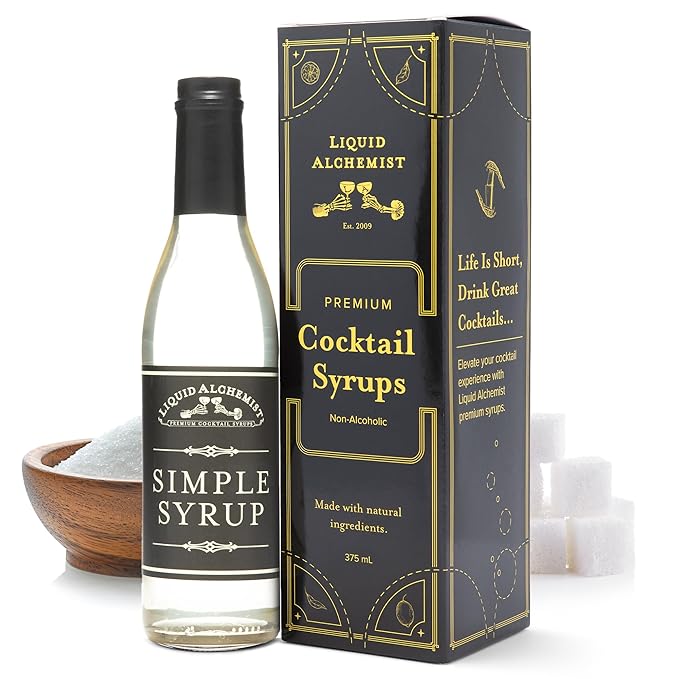 Liquid Alchemist Simple Syrup for Cocktails - Real Ingredients Make our Simple Sugar Syrup the