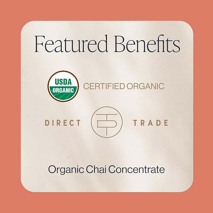 Rishi Tea Masala Chai Latte - Organic Black Tea Concentrate, Easy-to-Serve Hot or Iced Chai Mix