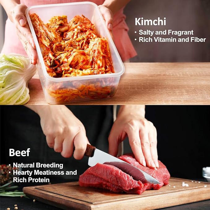Yimi Kimchi and Beef Seasoning Mix, Spicy Flavor, Finely Ground Powder for Stew, Soup, Noodles