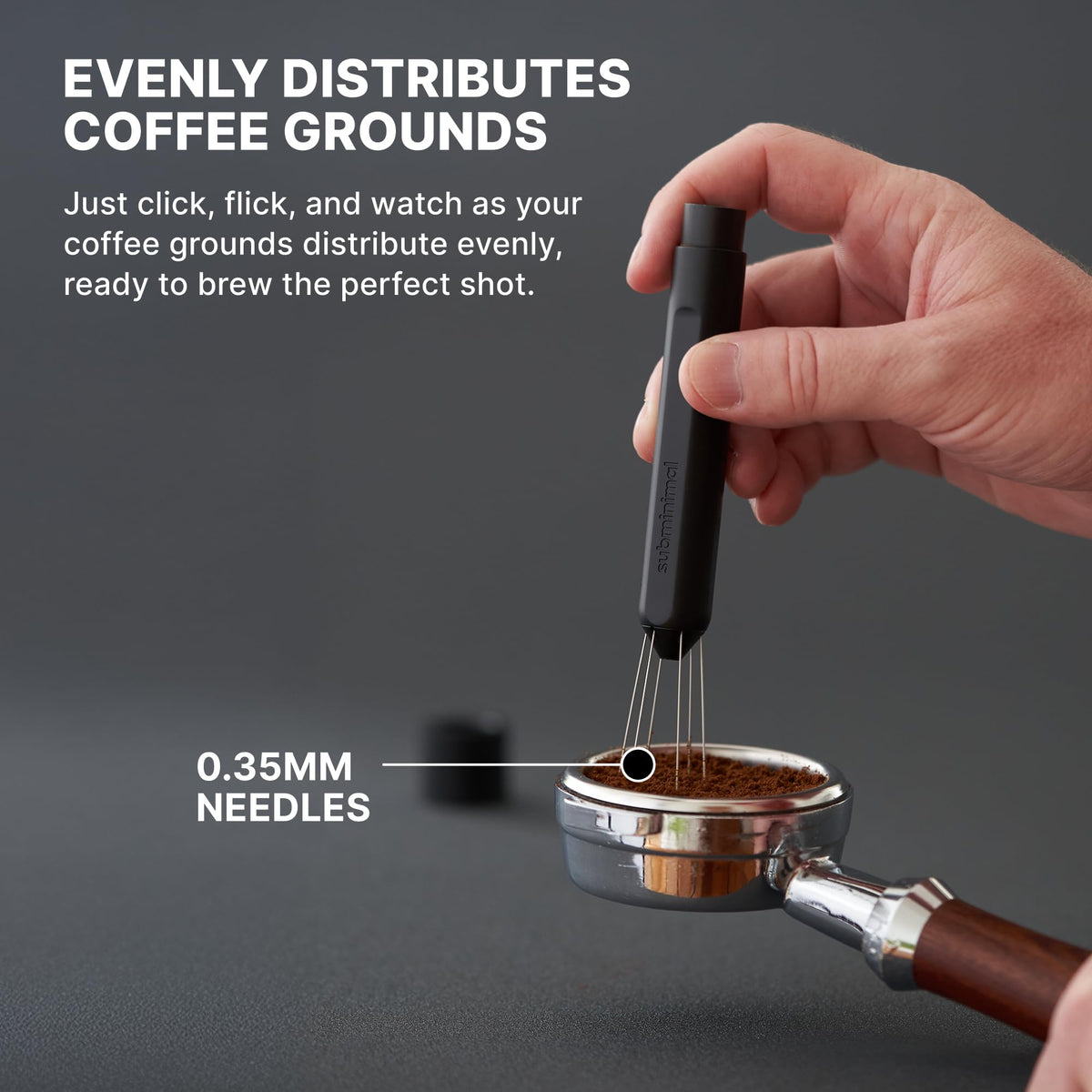 Subminimal Flick WDT Espresso Distribution Tool - Retractable Needle Tamper