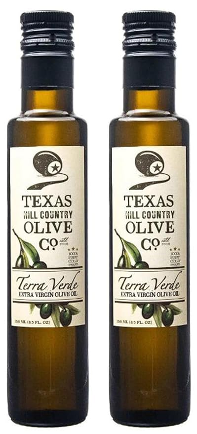 Texas Hill Country Olive Co Terra Verde Extra Virgin Olive Oil - Cold Pressed EVOO Gourmet Olive