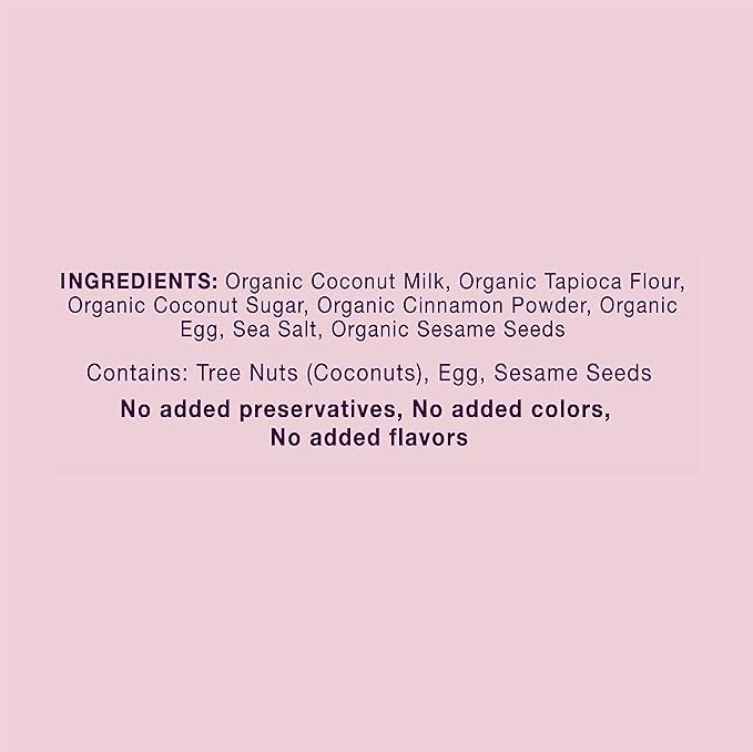 Ava Organics - Coconut Crispy Rollers - Cinnamon (Pack of 4-2.82 oz bags)
