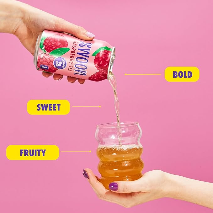 Swoon Raspberry Iced Tea - Sugar Free, Gluten Free, Low Carb, Paleo-Friendly - Flavored Keto Drinks
