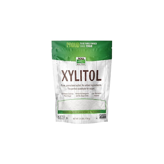 NOW Foods, Xylitol, Pure with No Added Ingredients, Keto-Friendly, Low Glycemic Impact, Low