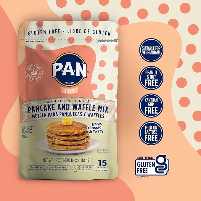 P.A.N Pancake and Waffle Mix ??Gluten Free 1 lb. (6 Pack)