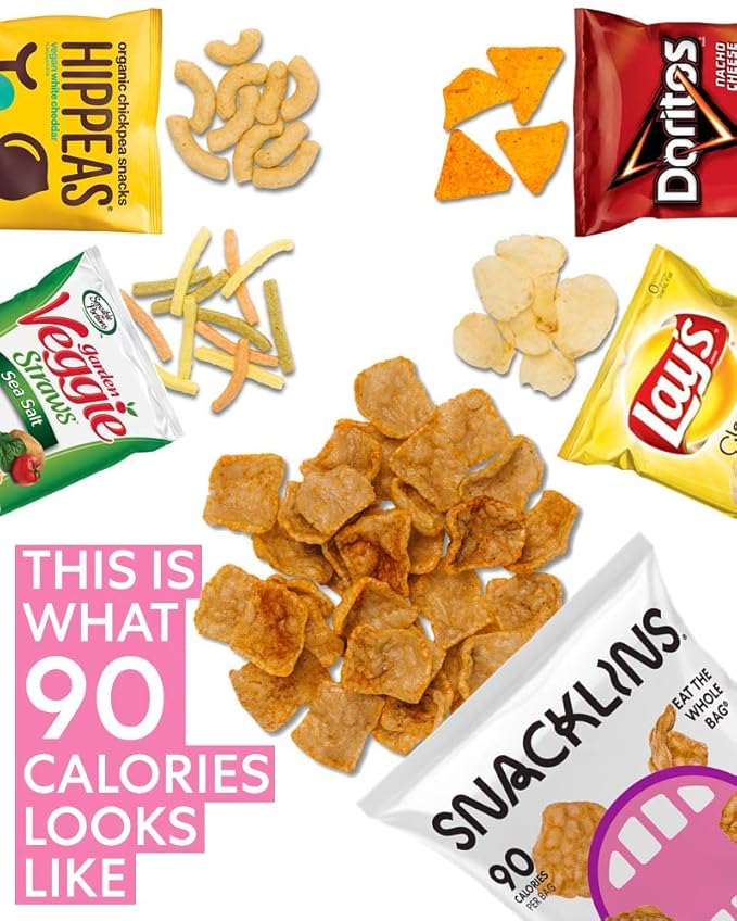 SNACKLINS Plant Based Crisps 4 Flavor Variety - Nacho, BBQ, Teriyaki, Chesapeake Bay - Gluten Free