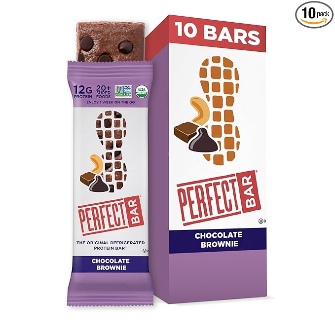 Perfect Bar, Chocolate Brownie Protein Bar, Organic, Gluten Free, Soy Free, Non GMO, No Sugar