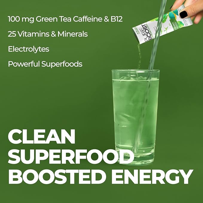 Pureboost Superfoods Clean Energy Booster, Energy Drink Mix with Apple Cider Vinegar, 7 Organic Red