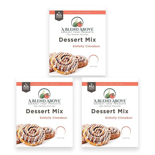 A Blend Above Sinfully Cinnabun dip Mix - No-Bake Desserts, All Natural, Vegan, Gluten Free, No MSG