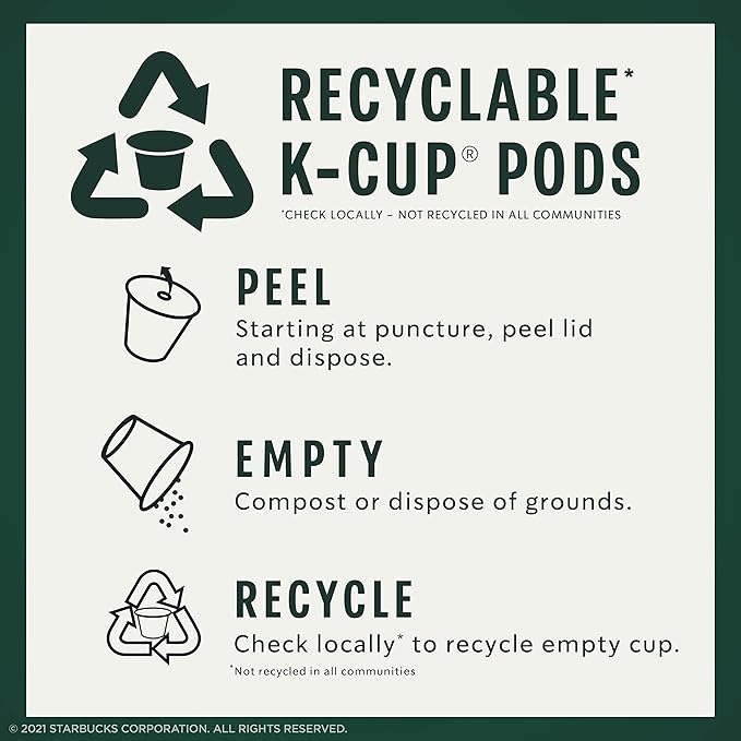 Starbucks K-Cup Coffee Pods, Hazelnut Flavored Coffee, Naturally Flavored, 100% Arabica, 6 boxes