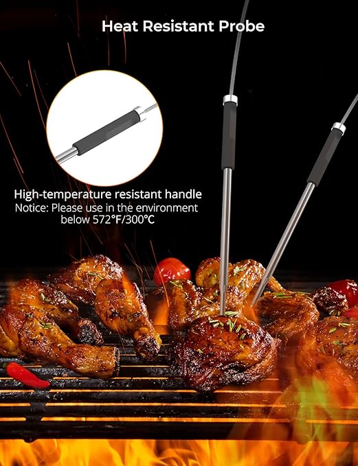 Govee Bluetooth Meat Thermometer, Wireless Meat Thermometer for Smoker Oven, Digital Grill