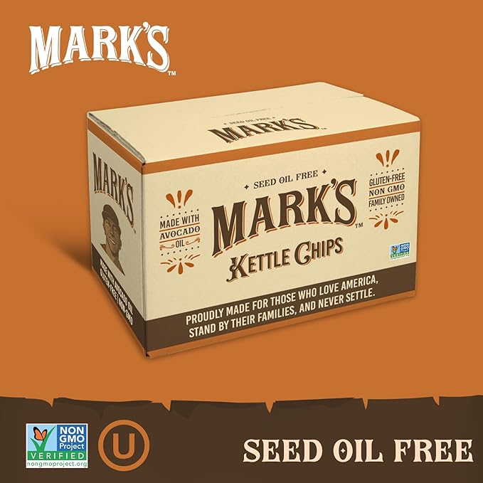MARK???Kettle Cooked Avocado Oil Potato Chips, Variety Pack ??Seed Oil & GMO Free | 3-Flavor