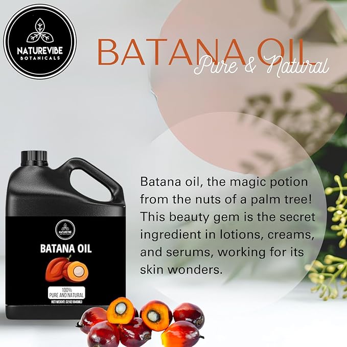 Naturevibe Botanicals Batana Oil 32 Ounces | 100% Pure and Natural | Great for Skin Care and Hair