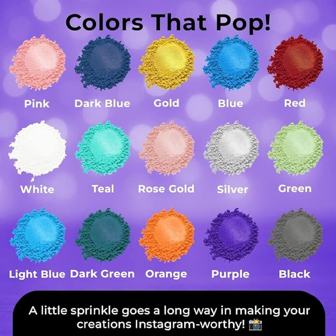 Bulk (20g) Purple Luster Dust Edible Glitter for Cocktails | Premium Edible Purple Luster Dust for