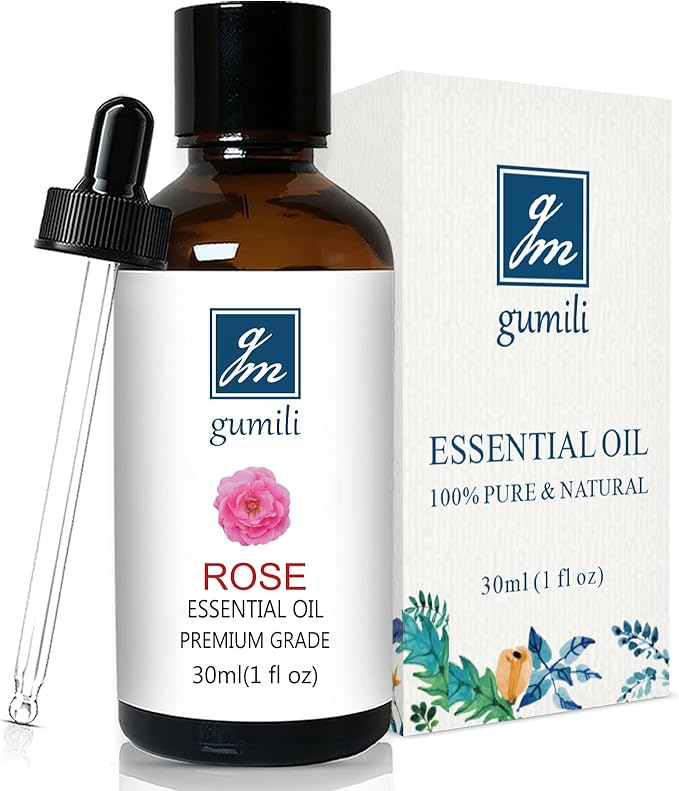Rose Essential Oil, Home Fragrance Scent Oil for Diffuser, Skin, Hair, Candle, Soap, Dryer Balls