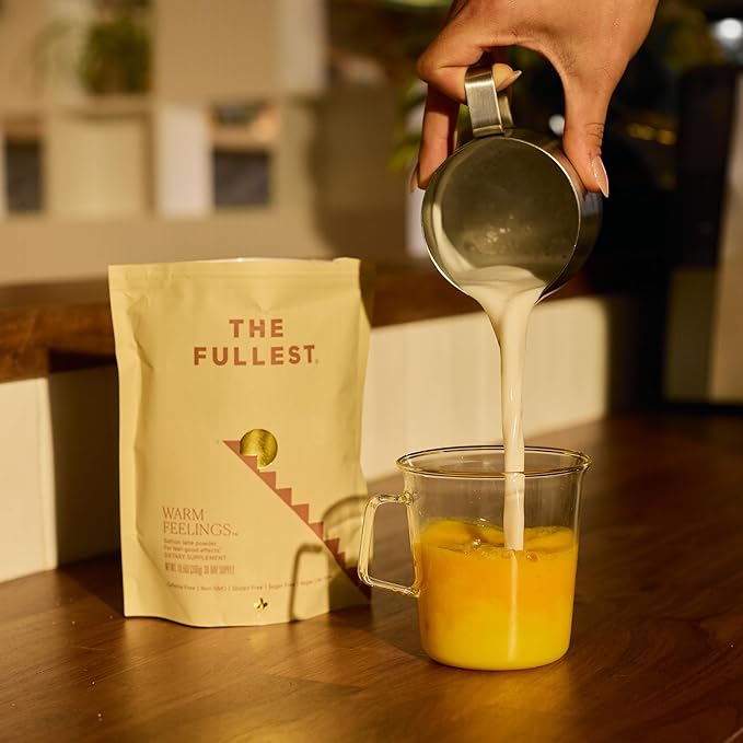 THE FULLEST - Warm Feelings 10-Single Serving Saffron Latte Sachets - Saffron, Cardamom, and