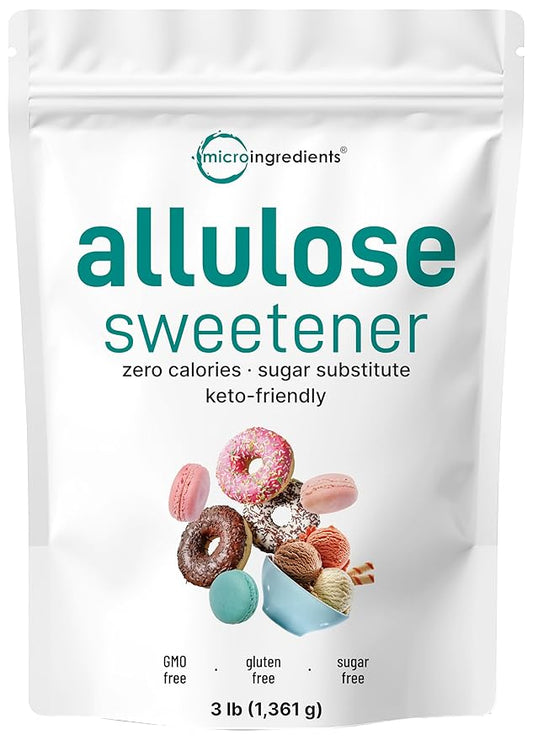 Allulose Sweetener, 3 Pounds (48 Ounces), Zero Calorie, Plant Based Sugar Alternative, No After
