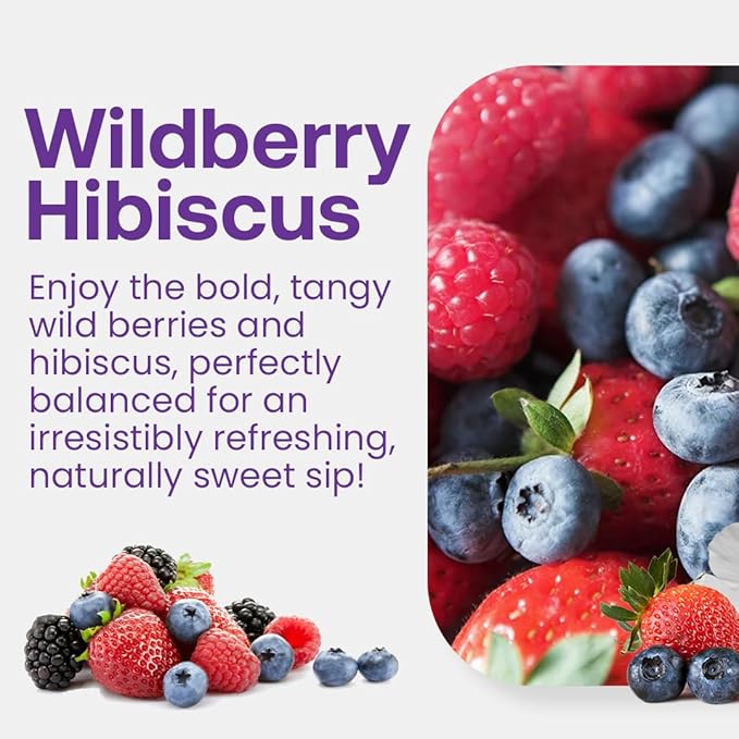 Dr. Smoothie Refreshers Wildberry Hibiscus ??Made with Real Fruit Juice ??Drink Concentrate, No