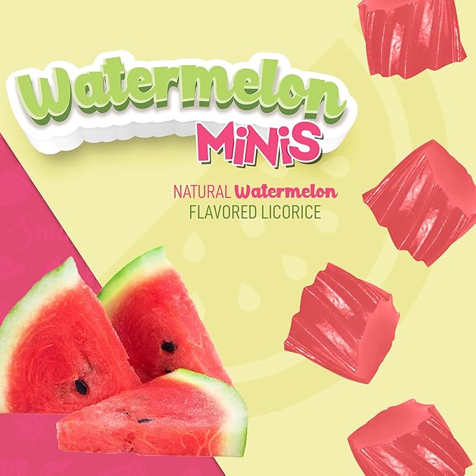 Wiley Wallaby Mini Licorice Bites 0.5 Ounce Classic Gourmet Soft & Chewy Australian Watermelon