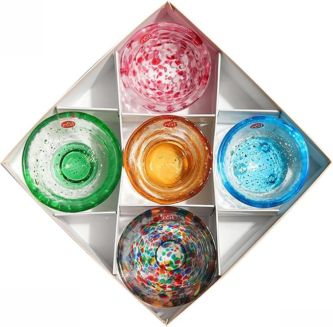Japanese drinkware gift Handcrafted Mini Glass Set Elegant Japanese Sake Cups Perfect for Any