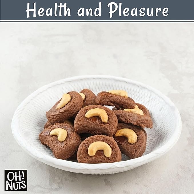 Oh! Nuts Cashews Roasted Unsalted - 1 lb - Roasted Unsalted Cashews - Packed in New York Zip-Seal