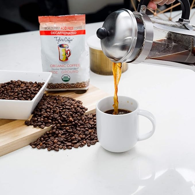 Tyler?™s Acid Free Organic Ground Coffee - 100% Arabica Full Flavor Decaf - For Acid Free Diets