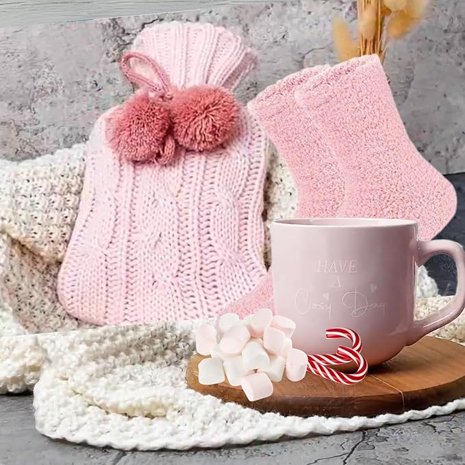 Gifts For Women - Hot Chocolate Gift Sets |Hot Cocoa Gift Sets With Mug, Mini Hot Water Bottle