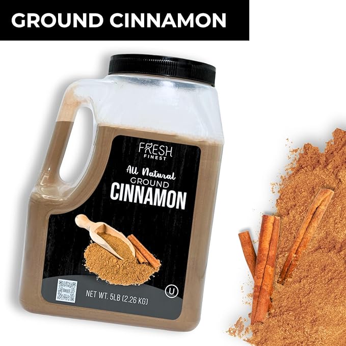 Fresh Finest Bulk 5LB Ground Cinnamon Powder - Kosher Certified Cinnamon Powder, Perfect for