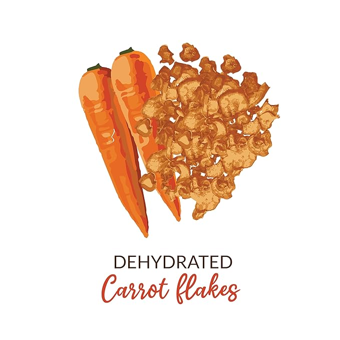 SHROOTS Dehydrated Carrot Flakes Pure Vegetarian Gluten-Free No Added Salt Easy Cooking Essential