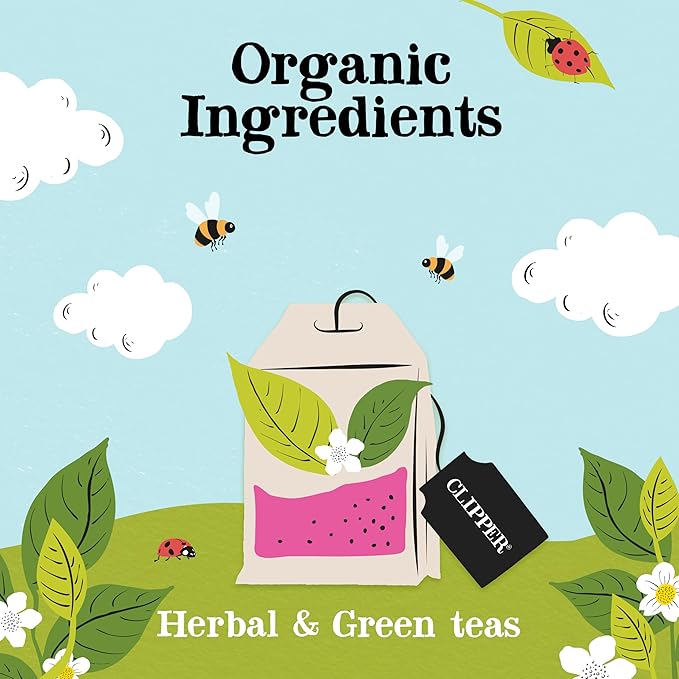 Clipper Tea: Organic Herbal & Green Tea Set, Gift Box – Tea Selection & Sampler with 5 Flavors