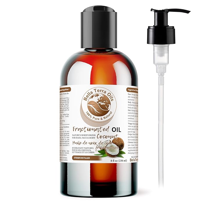 Bella Terra Oils - Organic Fractionated Coconut Oil 8oz - Celebrate the Coconut?셲 Liquid Gold