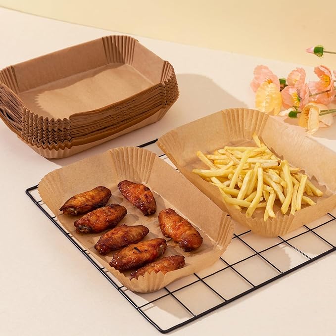 Air Fryer Liners For Ninja Foodi XL Smart FG551 6-in-1 Indoor Grill,100PCS Rectangular Air Fryer