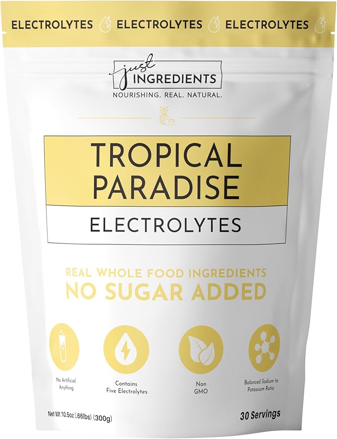 Tropical Paradise Electrolytes ??30-Serving Hydration Drink Mix with Coconut Water & Trace Minerals