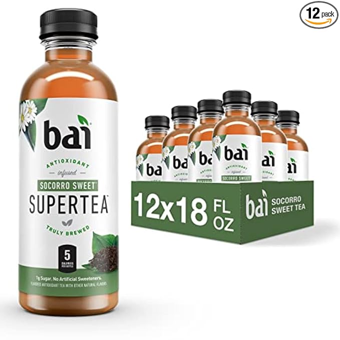 Bai Iced Tea, Socorro Sweet, Antioxidant Infused Supertea, Crafted with Real Tea (Black Tea, White