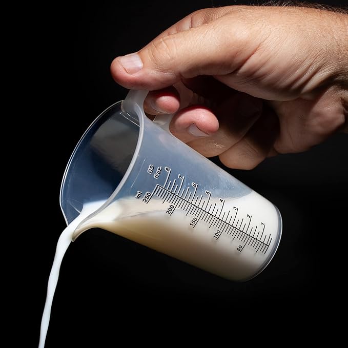8oz 1 Cup Measure Pitcher with Convenient Conversion Chart??Food Grade - Great for Cooking, Home