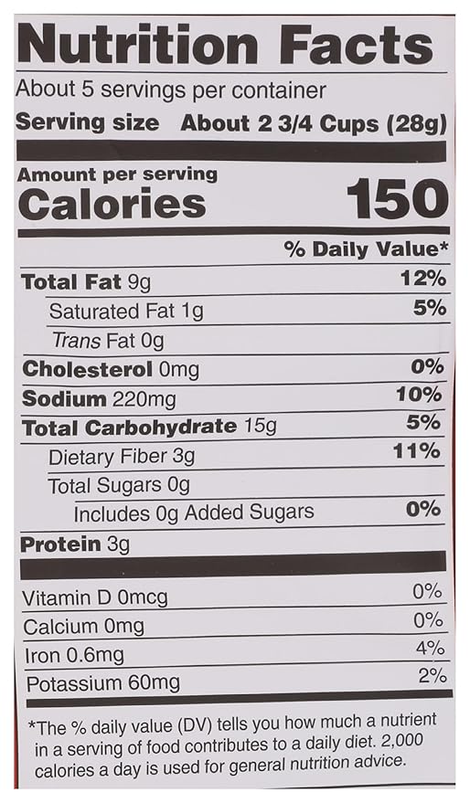 Popcorn, Indiana Sea Salt Popcorn, Family Pack Single 4.75 Oz