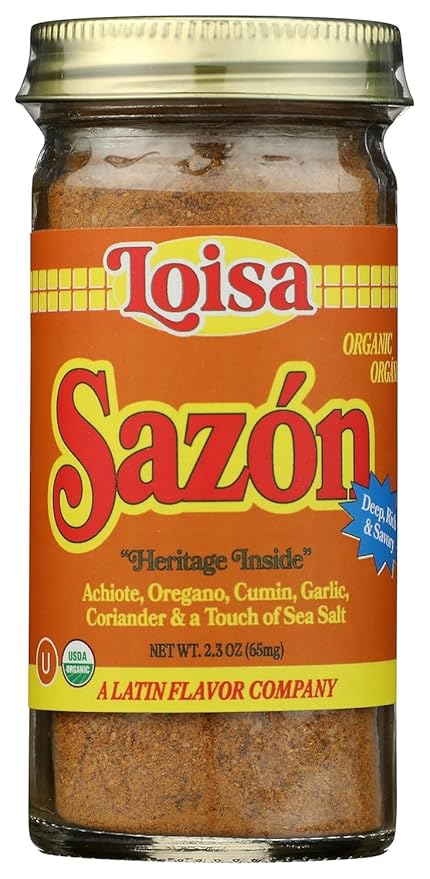 Loisa Sazón Seasoning, USDA Organic, Non-GMO, No-MSG, No Preservatives, No Artificial Coloring, No