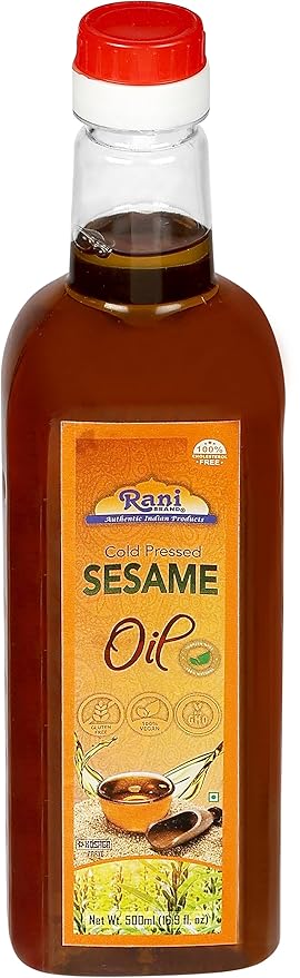 Rani Premium Oils Combo Set of 3 - Peanut Oil, Mustard Oil, Sesame Oil 16.9 Ounce (500ml) ~ Cold