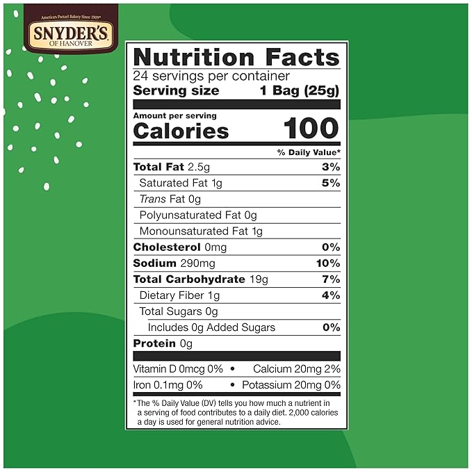 Snyder's of Hanover Gluten Free Pretzel Sticks, 100 Calorie Individual Packs, 24 Ct