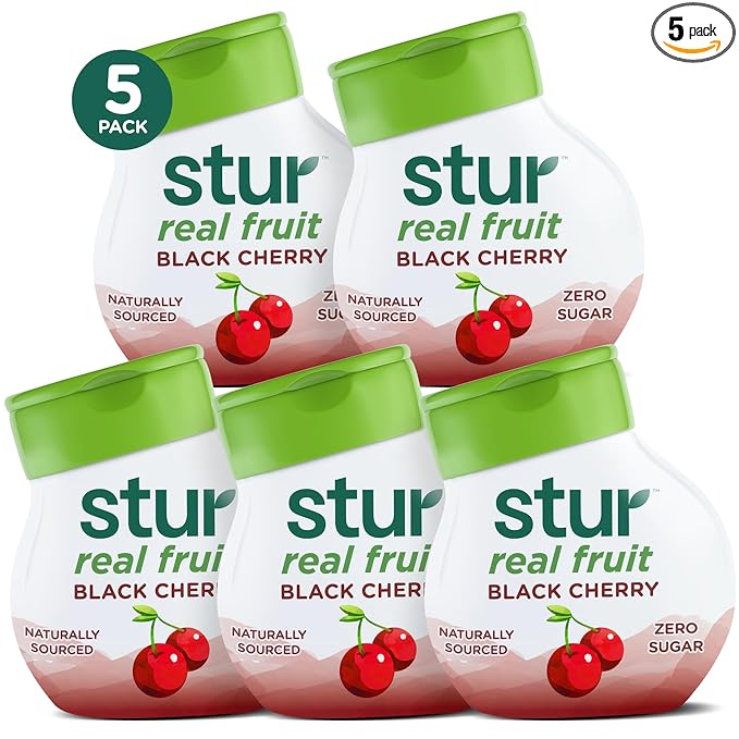 Stur Liquid Water Enhancer | Black Cherry | Naturally Sweetened | High in Vitamin C & Antioxidants