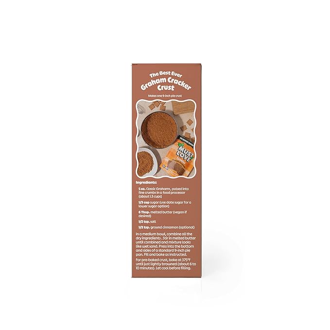 Must Love Chocolate Graham - 2 Pack - No Added Sugar, Sweetened with Dates - Great for Pie Crust