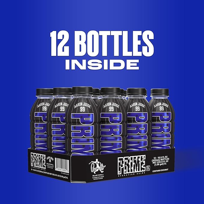 PRIME Hydration Aaron Judge, Sports Drinks, Electrolyte Enhanced for Replenishing Fluids, 250mg