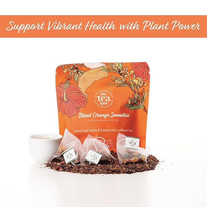 The Tea Spot Blood Orange Smoothie Herbal Tea | Blend of Rooibos Tea, Orange Peel, Hibiscus