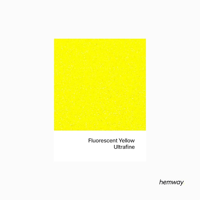 Hemway Premium Glitter Shaker - Fluorescent Yellow | 130g Ultrafine Metallic Flake Sequins for