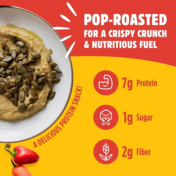TOP FOX Snacks - Organic Pop-Roasted Pumpkin Seeds | Healthy Protein Snacks - Gluten Free - Keto