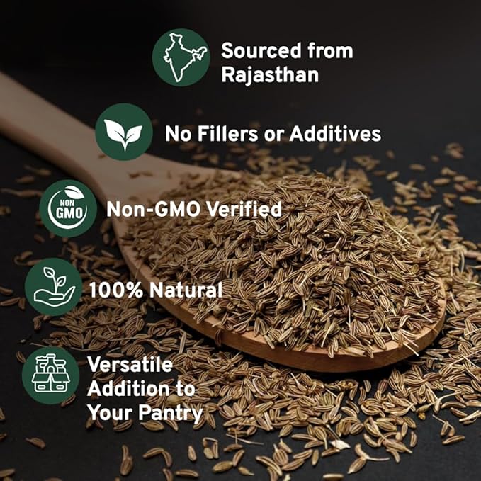 SPICE TRAIN Cumin Seeds (397g/14oz) Non GMO, Gluten Free, 100% Raw, Sourced from India, Excellent
