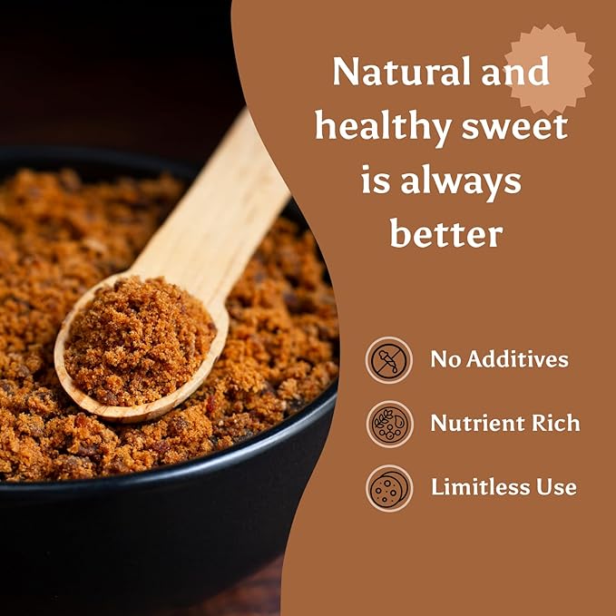 SUN RIGHT Organic Natural Brown Sugar – 100% Pure, Unrefined, Raw Sugar for Baking, Cooking