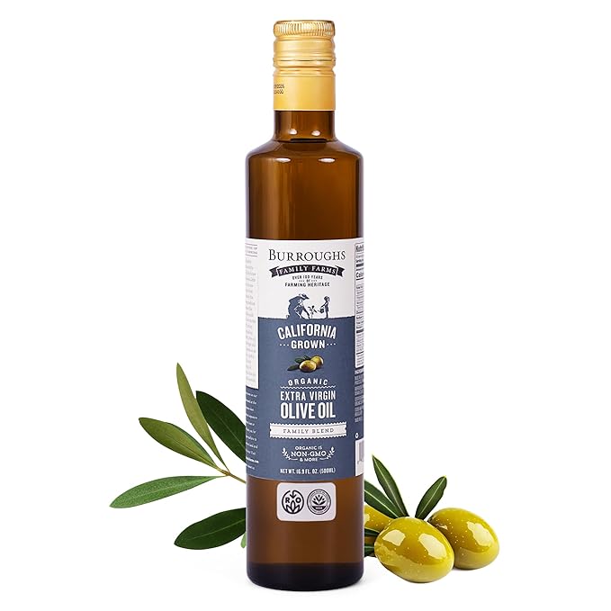 Burroughs Family Farms Premium Organic Extra Virgin Olive Oil ??Cold-Pressed California EVOO