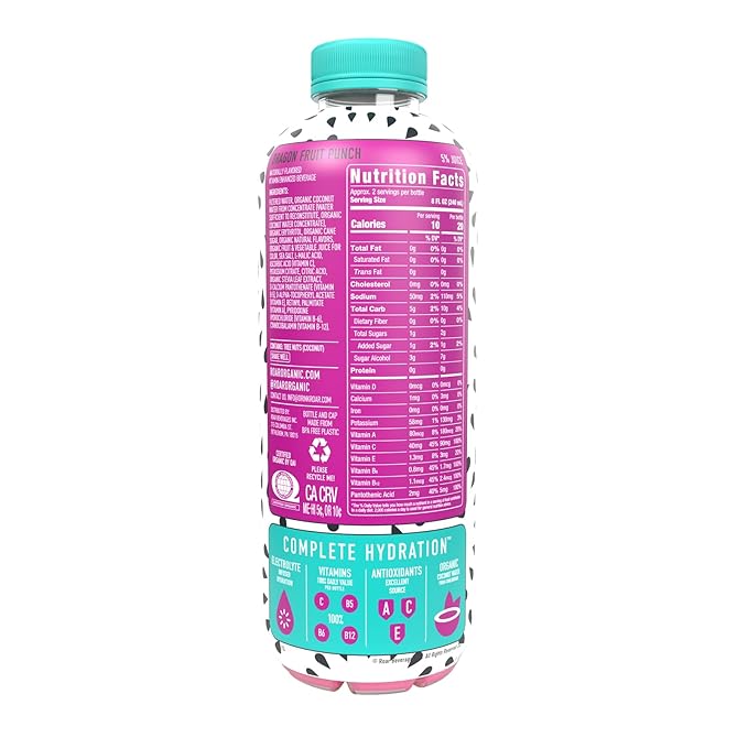 ROAR Complete Hydration Organic - Electrolyte Drinks with Vitamins C, B5, B12 – Non GMO, Gluten