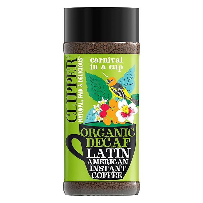 Clipper Coffee: Latin American Decaf Instant Coffee – Medium Roast Coffee, Freeze Dried & Ethically